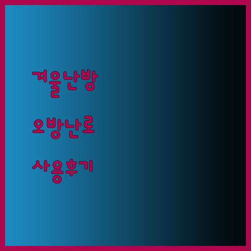 겨울철 난방비 걱정 끝 오방난로 사용 후기와 선택 팁