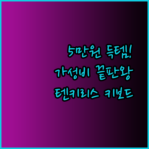 놀라운 가격에 놀라운 성능 5만원대 텐키리스 키보드는?