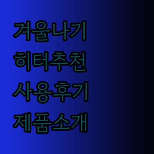 따뜻한 겨울나기 완벽 가이드 전기히터 사용 후기와 추천 제품 소개