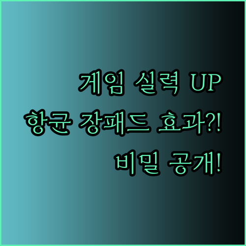 게임 실력 향상의 비밀? 항균 게이밍 장패드의 효과는?