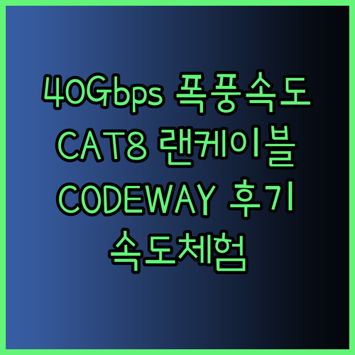 40Gbps 초고속 인터넷 경험 코드웨이 CAT8 랜케이블 후기