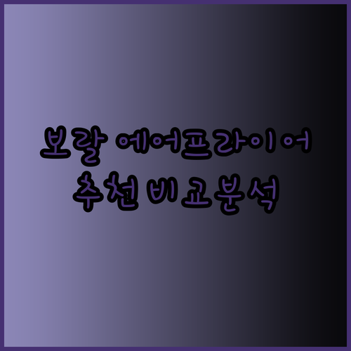 보랄 에어프라이어 추천 7종 비교분석 꼼꼼하게 살펴보고 최고의 선택을