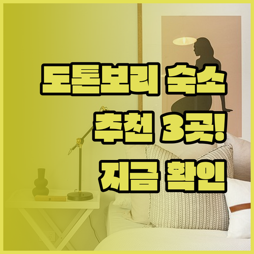 도톤보리 근처 호텔 고민은 이제 그만 최고의 숙소 3곳을 소개합니다