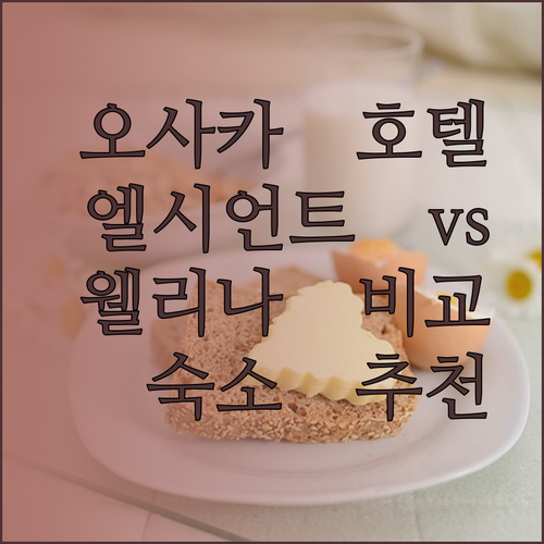 오사카 여행 호텔 고민 끝! 엘시언트 호텔 윙 웰리나 호텔 비교 분석