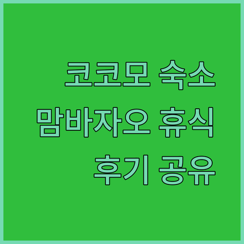 코코모 다이브 리조트 맘바자오 해변에서의 편안한 휴식 다녀온 후기