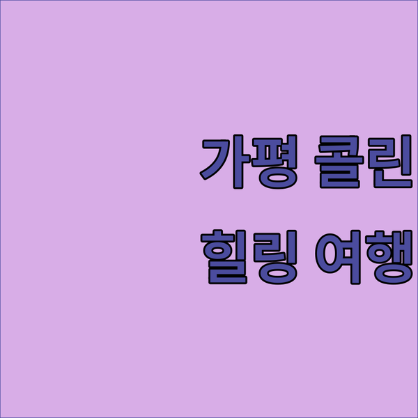 가평 콜린펜션 방문 후기 잊지 못할 힐링 여행 경험