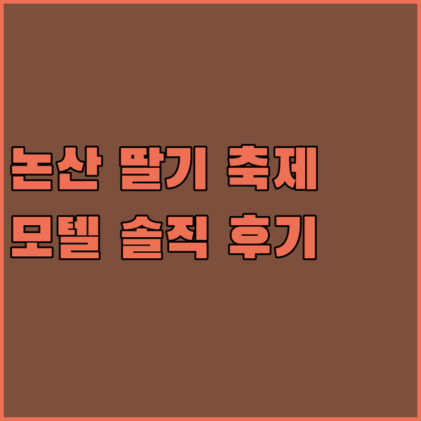 논산 딸기 축제 방문객 필독 미라클, 마운틴, 링스 모텔 솔직 후기 및 예약 꿀팁