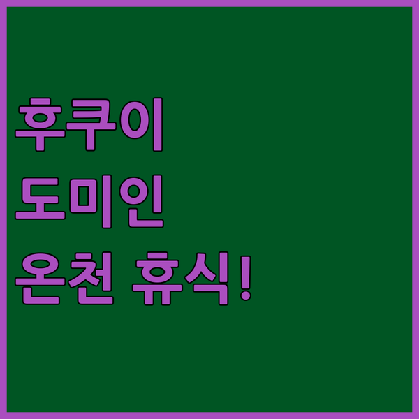 후쿠이 도르미 인, 천연 온천으로 피로를 싹! 후쿠이역 근처 최고의 휴식 공간!