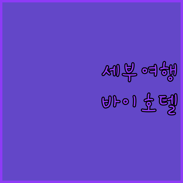 세부 ‘바이 호텔’ 숨겨진 꿀팁 대방출! 현지인이 추천하는 최고의 선택?