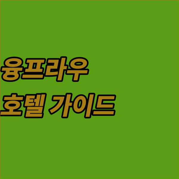 융프라우 여행객 필독 인터라켄 호텔 완벽 가이드
