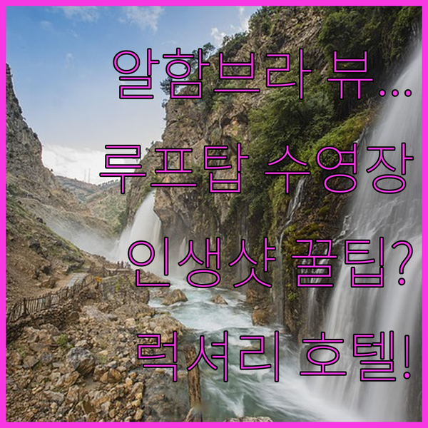인생샷 보장 알함브라 전망 루프탑 수영장 그라나다 럭셔리 호텔은 여기