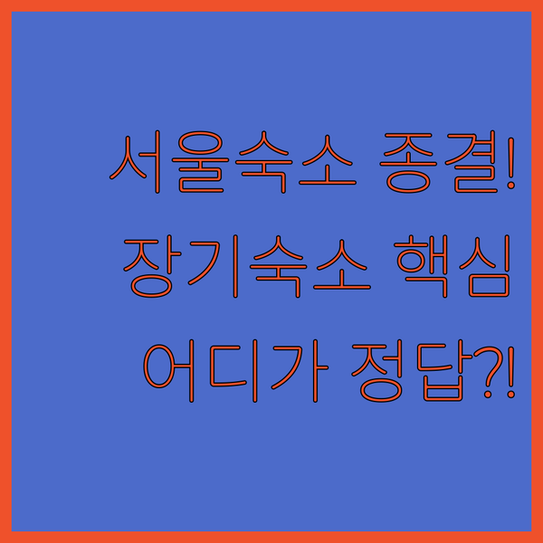 홍대 명동 숙소 고민 종결 장기 숙박 공용 주방 초역세권 서울 호텔 어디를 골라야 할까