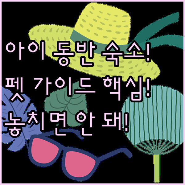 고아산방 나봄 솔다박 아이 동반 가능 숙소부터 반려동물 정책까지 완벽 정리