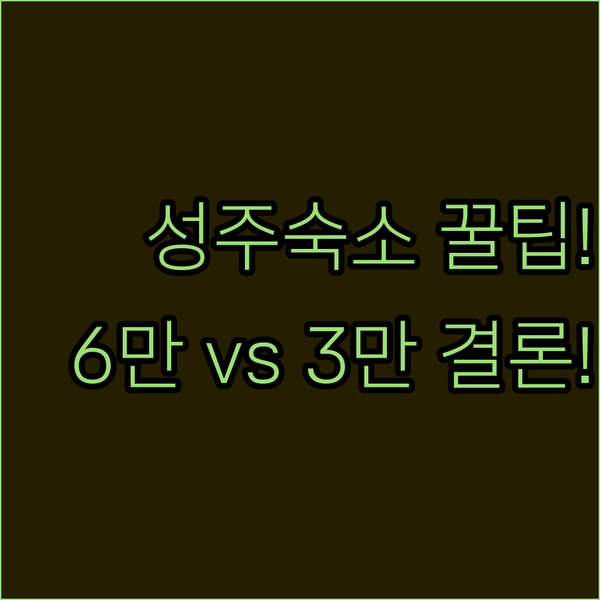 성주 숙소 끝판왕 6만원대 가야호텔 조식 vs 3만원대 소풍 무인텔 가성비 승자는?