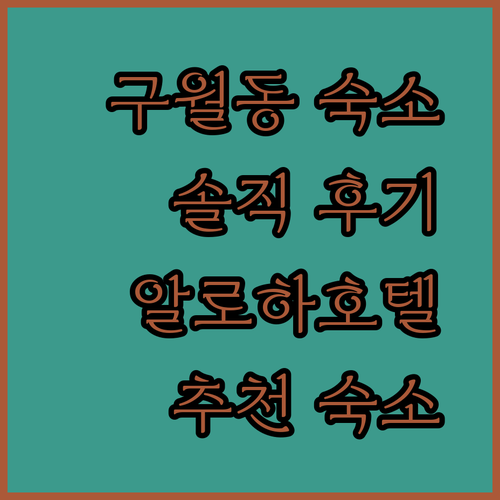 인천 구월동 숙소 추천 알로하호텔, 아늑호텔, 호텔 더 디자이너스 솔직 후기!